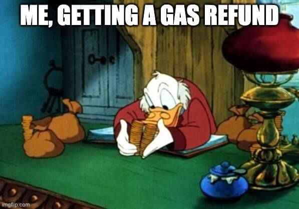 Getting a gas refund!